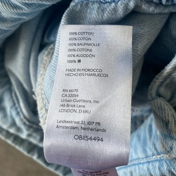 Free People We The Free Marci denim jumpsuit in a light blue wash Medium